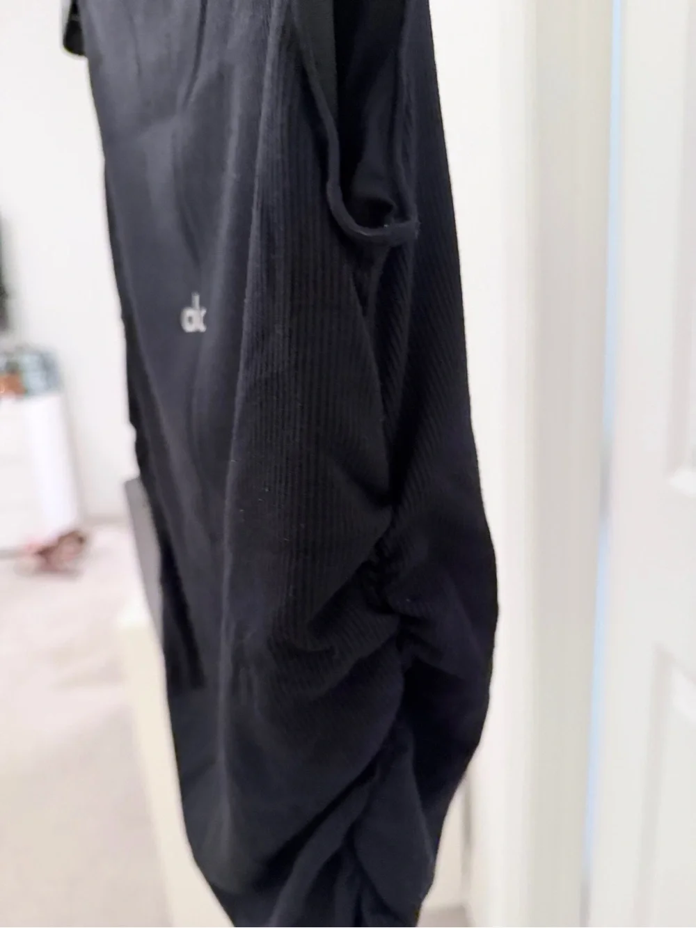 ALO Yoga Black Ribbed Crewneck Tank